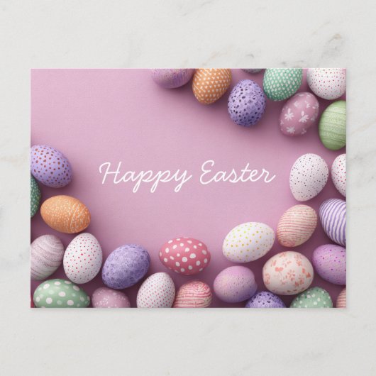 Easter Postcard with Easter Eggs Briefkaart (Voorkant)