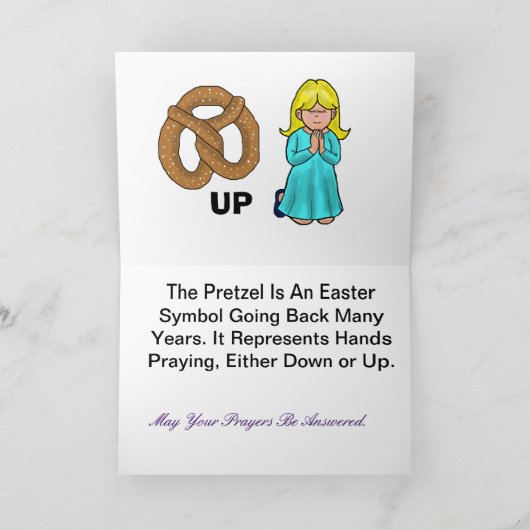 Easter Pretzel Easter Kaart Pas het aan! (Binnen)