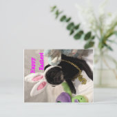 Easter Pug-briefkaart Feestdagenkaart (Staand voorkant)
