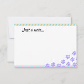 Easter Puppy Paw Prints Just a Note Notitiekaartje (Voorkant)