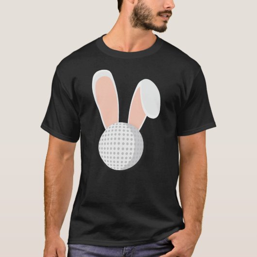 Easter Rabbit Bunny Golf Ball Golfer Funny Holiday T-shirt (Voorkant)