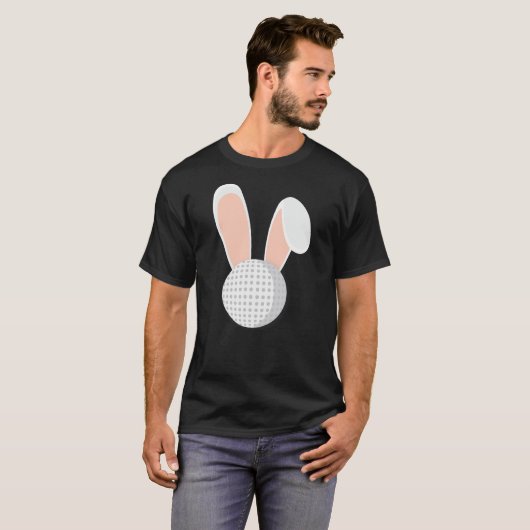 Easter Rabbit Bunny Golf Ball Golfer Funny Holiday T-shirt (Voorkant volledig)