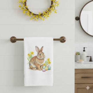 Easter Rabbit Hand Towel Handdoek