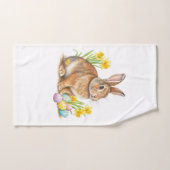 Easter Rabbit Hand Towel Handdoek (Handdoek)