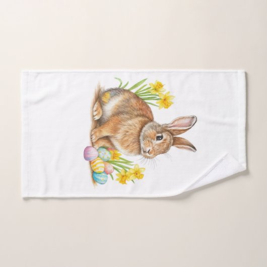 Easter Rabbit Hand Towel Handdoek (Handdoek)