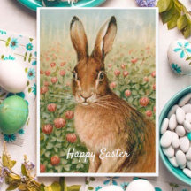 Easter Rabbit Holiday Kaart