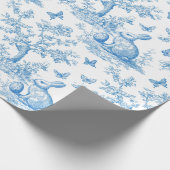 Easter-rabbit-toile-de-jouy pattern cadeaupapier (Hoek)