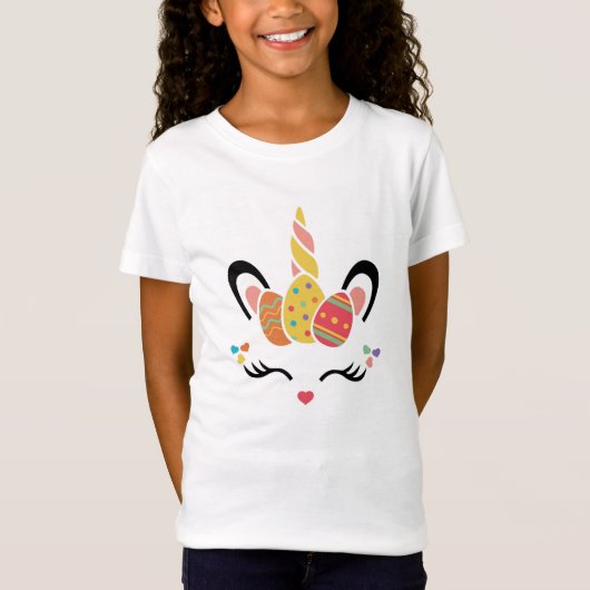Easter Rabbit Unicorn, Easter Eggs Bunny TShirt (Voorkant)