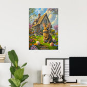 Easter Rabbit Wall Art Poster (Thuiskantoor)