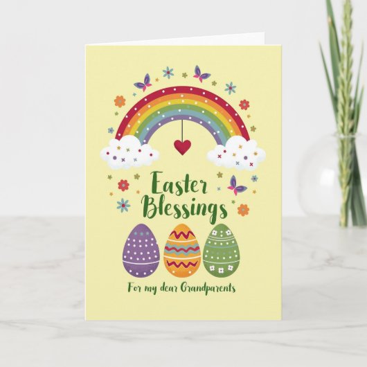Easter Rainbow Grandparents Card Kaart (Voorkant)