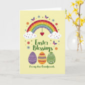 Easter Rainbow Grandparents Card Kaart (Gele Bloem)