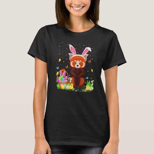 Easter Red Panda Bunny Egg Hunting Red Panda Easte T-shirt (Voorkant)