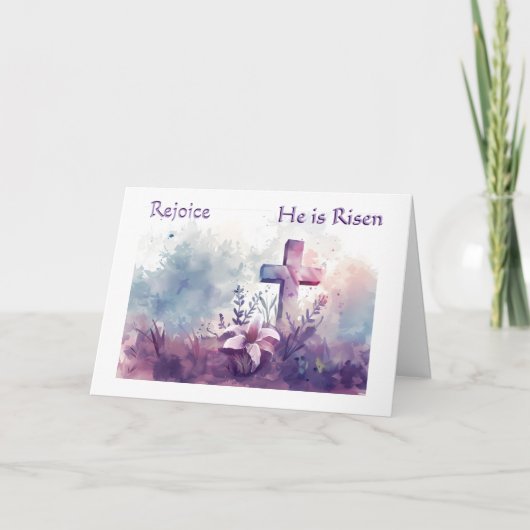 Easter Rejoice He Is Risen Kaart (Voorkant)