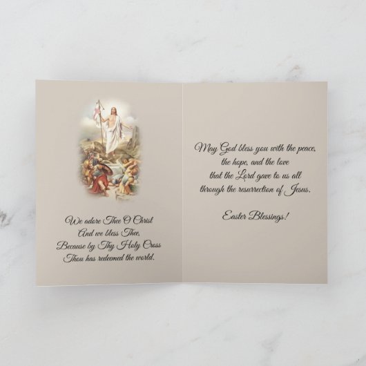  Easter Religious Prayer Feestdagen Kaart (Binnen)