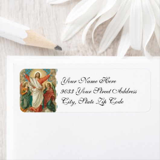 Easter Religious Resurrection Jesus Label (Insitu)