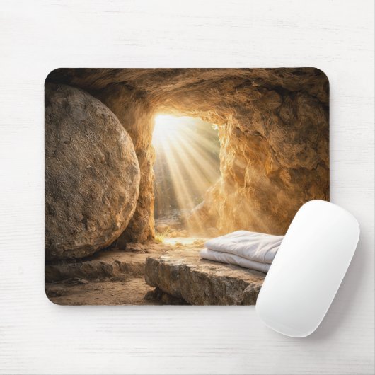 Easter Resurrection Morning Empty Tomb Muismat (Met muis)