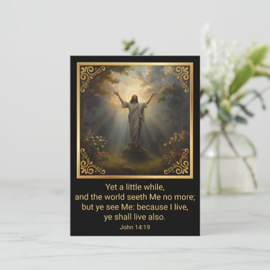 Easter Resurrection Religious Feestdagenkaart (Staand voorkant)