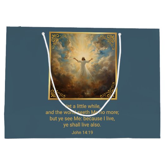 Easter Resurrection Religious  Groot Cadeauzakje (Achterkant)