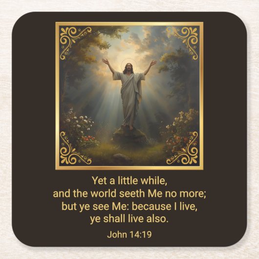 Easter Resurrection Religious Kartonnen Onderzetters (Voorkant)