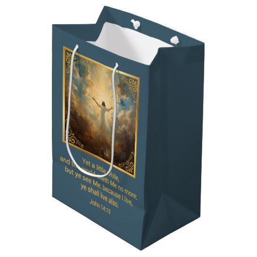 Easter Resurrection Religious  Medium Cadeauzakje (Voorkant Gekanteld)