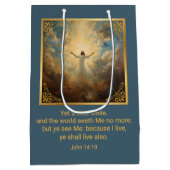 Easter Resurrection Religious Medium Cadeauzakje (Achterkant)