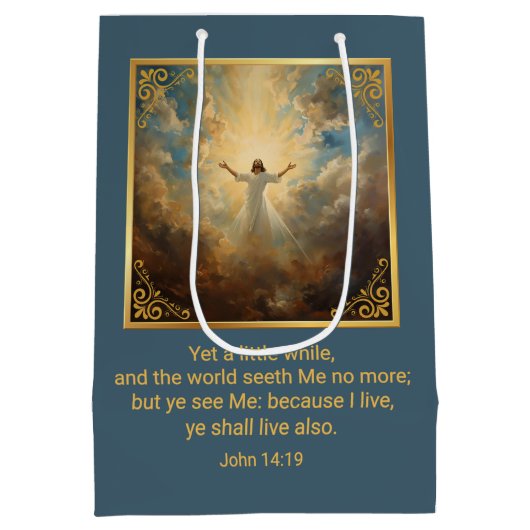 Easter Resurrection Religious  Medium Cadeauzakje (Achterkant)