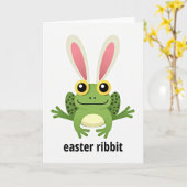 Easter Ribbit Season Card Kaart (Gele Bloem)