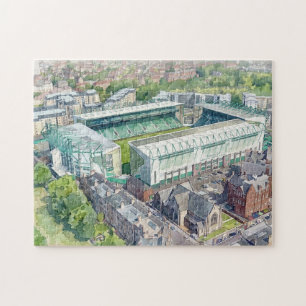 Easter Road Stadium Edinburgh Aquarel Kunst Legpuzzel