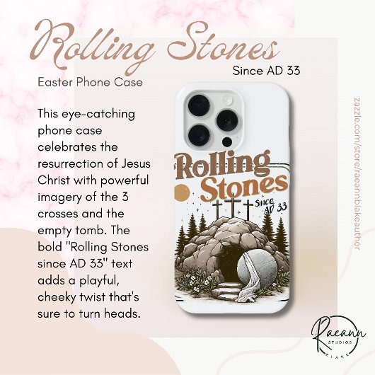 Easter "Rolling Stones since AD 33" Phone Case iPhone Hoesje