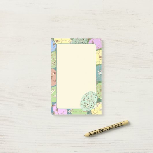 Easter Rose Eggs Stationery Post-it® Notes (Op bureau)