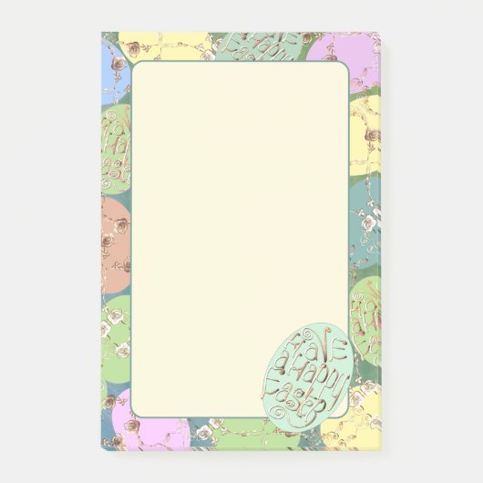 Easter Rose Eggs Stationery Post-it® Notes (Voorkant)