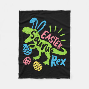 Easter Saurus Rex Bunny Dinosaur Egg Hunting Manne Fleece Deken