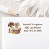 Easter Shih Tzu Dogs Etiket (Insitu)