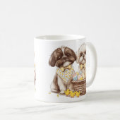 Easter Shih Tzu Dogs Koffiemok (Voorkant rechts)