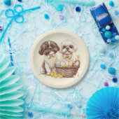 Easter Shih Tzu Dogs Papieren Bordje (Feest)
