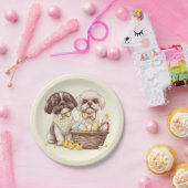 Easter Shih Tzu Dogs Papieren Bordje (Feest)