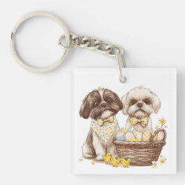 Easter Shih Tzu Dogs Sleutelhanger