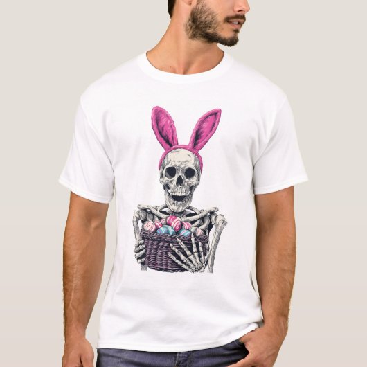 Easter Skull � Funny Bunny Skeleton T-shirt (Voorkant)