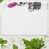 Easter Skull � Funny Bunny Skeleton Theedoek (Gevouwen)