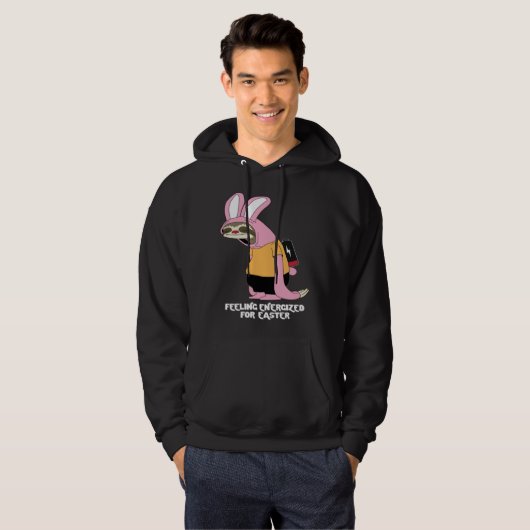 Easter Sloth Bunny Feeling Energized Hoodie (Voorkant volledig)