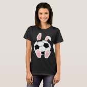 Easter Soccer  Bunny Ears Ball Cute Rabbit Sport T-shirt (Voorkant volledig)