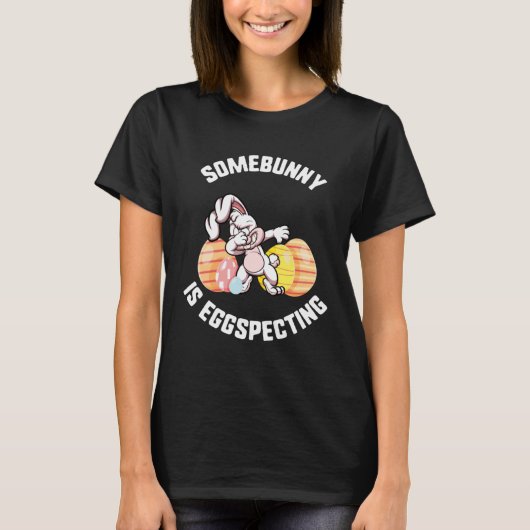 Easter Somebunny Is Eggspecting Dabbing Bunny Ears T-shirt (Voorkant)