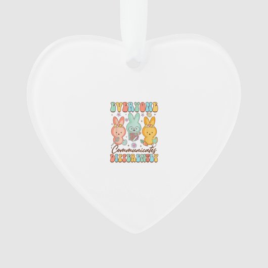 Easter Speech Therapy SLP Everyone Communicates Di Ornament (voorkant)