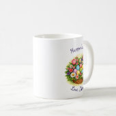 Easter Spring Basket with Eggs, Flowers, & Leaves Koffiemok (Voorkant rechts)