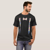 Easter Spring Bow tie suspenders pastel Jelly bean T-shirt (Voorkant volledig)