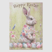 Easter Spring Bunny Tissue Paper Tissuepapier (Voorkant)