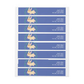 Easter Spring Bunny Wrap rond adreslabel (Vel)