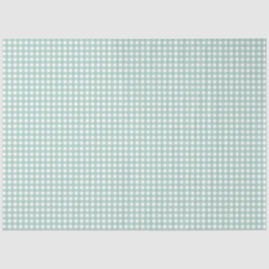 Easter Spring Mint Green Gingham Tissuepapier (Voorkant)