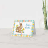  Easter Spring Plaid  Feestdagen Kaart (Voorkant)