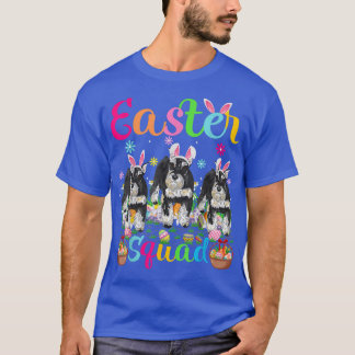Easter Squad Bunny Ear Miniature Schnauzer Dog Hap T-shirt